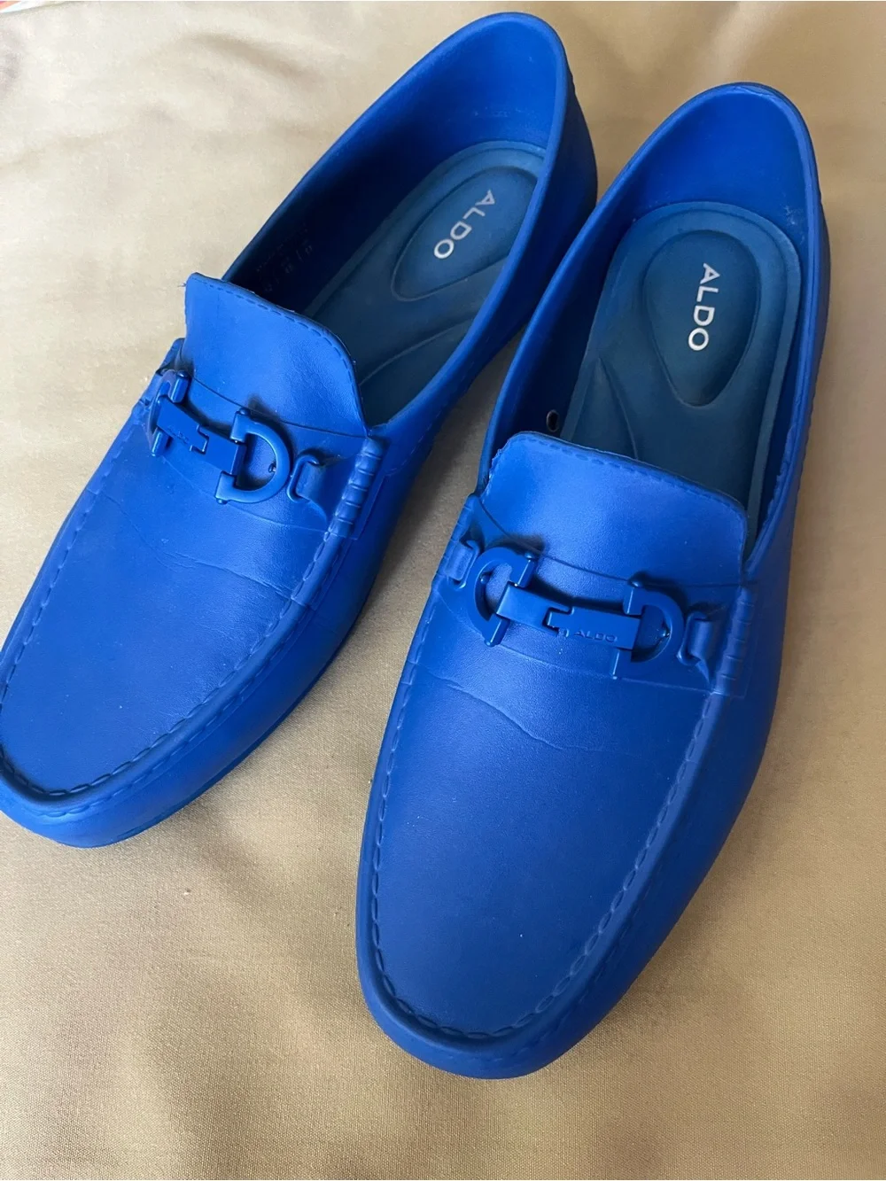 Aldo bright Blue Slip on Loafers size 12